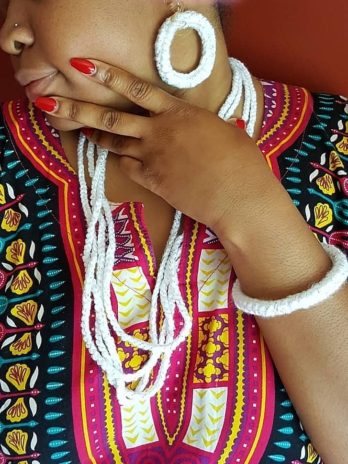 Earrings, Necklace and Bangle Bracelet Set